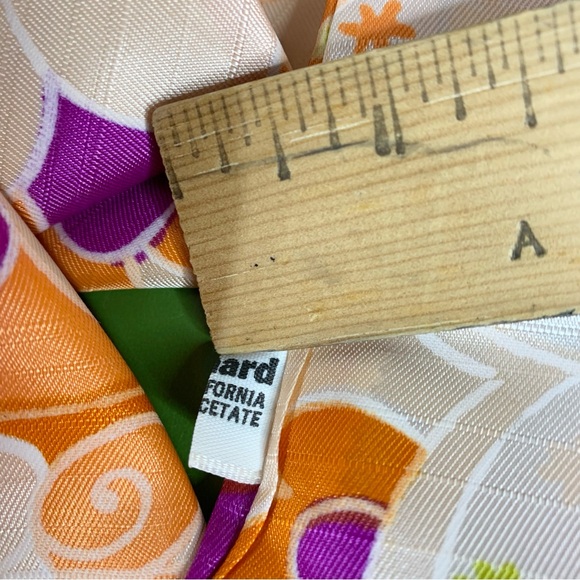 70s Mod Floral Long Scarf - Picture 4 of 4